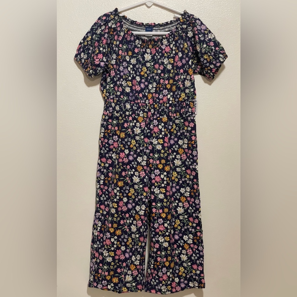Old Navy Girls Jumper - Navy with Floral Print NWT